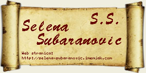 Selena Šubaranović vizit kartica
